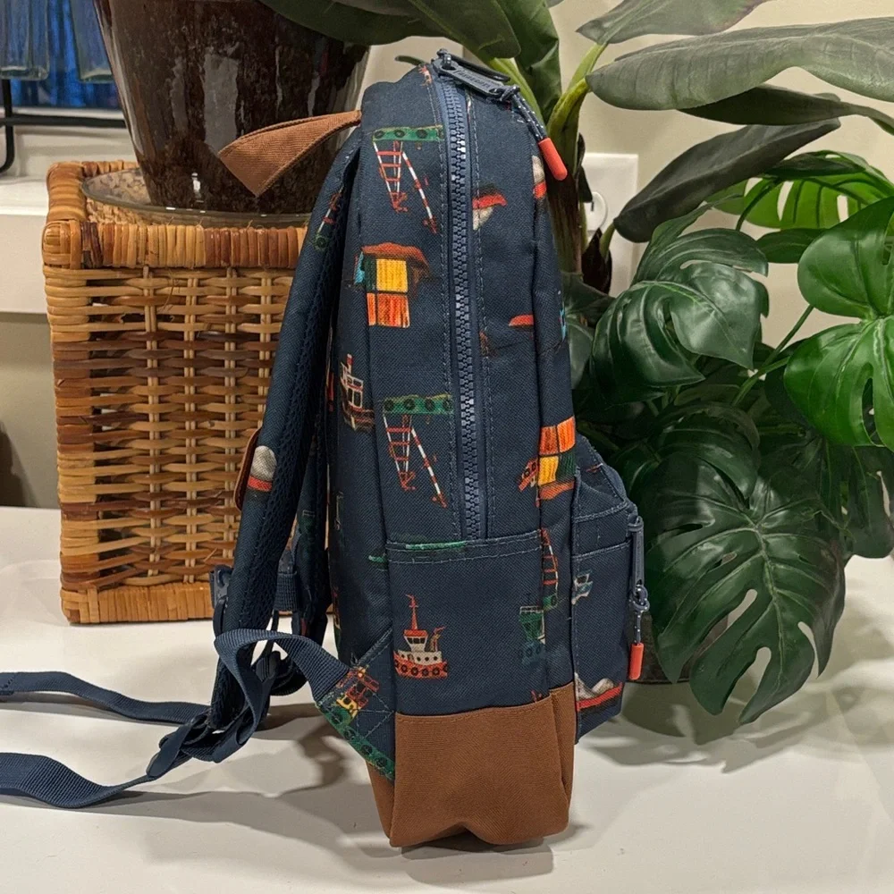 Herschel Supply Co. Kids' Heritage Navy Backpack with Colorful Tug Boat Print
